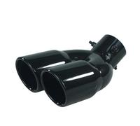 Silenziatore Di Piegatura Tubo Di Scarico Universale Tubo Di Coda In Acciaio Inossidabile Modifica Della Gola Curva Con Ugello A Doppia Uscita Tubo Di Scappamento(Nero)