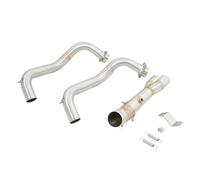Silenziatore Di Scarico Moto Completo Per R7 Per MT07 Per FZ07 2023 Silenziatore Per Tubo Di Collegamento Anteriore DB Killer tubo di scarico silenziatore(Argento)