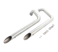 Silenziatore Di Scarico Per Yamaha Per V-Star 950 Per XVS950 R Spec/C Spec Per CU Bolt Sistema di scarico doppio per motociclette Tubo marmitta(Argento)