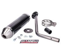 34681HF - Terminale Scarico Giannelli ENDURO 2T Carbonio Peugeot XP6 SM 50