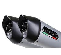 Silenziatore GPR Ducati Super Sport 800 S 2002 Doppio silenziatore omologato con tubo di coneszione con catalizzatore Furore alluminio Argento