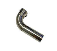 Silenziatore Il Tubo Scarico In Acciaio Inossidabile Con Svolta A 90 Gradi, Il Silenziatore È Collegato Agli Accessori Per Auto A Gomito Tubo Scappamento(57mm-60mm)
