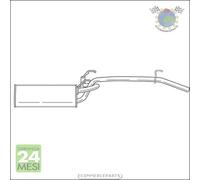 Silenziatore Marmitta Posteriore Sigam per DAIHATSU HIJET PIAGGIO PORTER bk7