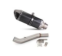 Silenziatore Moto La Sezione Anteriore In Acciaio Inossidabile Per Bajaj Pulsar NS200 Sezione Centrale-posteriore In Fibra Di Carbonio Imitazione SC AR(Full imitation carbon fiber set)