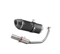 Silenziatore Moto La Sezione Anteriore In Acciaio Inossidabile Per Forza 300 Sezione Posteriore In Fibra Di Carbonio Imitazione R77(Imitation carbon fiber set)