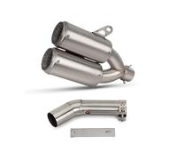 Silenziatore Moto Per Benelli 752S Tubo Di Scarico Centrale E Posteriore In Acciaio Inox A Doppio Scarico
