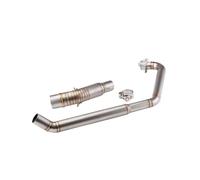 Silenziatore Moto Per CBR150R 2010-2016 Sezione Anteriore In Acciaio Inossidabile Sezione Posteriore Cilindrica In Fibra Di Carbonio Da 450 Mm(Front section)