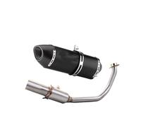 Silenziatore Moto Per La Sezione Anteriore In Acciaio Inossidabile Forza 300, Sezione Testa E Coda In Fibra Di Carbonio R77(Black set)