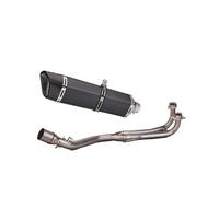 Silenziatore Moto Per T-MAX530 2008-2016 Sezione Anteriore In Lega Di Titanio Sezione Di Coda Romana Larga 570 Mm(Front section+full carbon fiber)