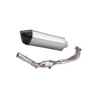 Silenziatore Moto Per T-MAX560 2017-2023 Sezione Anteriore In Acciaio Inossidabile Con Copertura In Fibra Di Carbonio E Sezione Posteriore Della Settima Forza(Front section+titanium color)