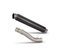Silenziatore Moto Per YZF-R3 Per YZF-R6 Sezione Anteriore In Acciaio Inossidabile Lega Di Titanio Sezione Posteriore In Fibra Di Carbonio Tubo Di Scarico(550MM)