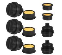 Silenziatore per Compressore D'aria senza Olio in Plastica, 10 Set | Ricambio Rapido, Compatibile Porte di Aspirazione e Mini Pompe, Elemento Filtro Incluso
