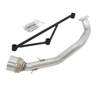 Silenziatore Per GY6 125 Per GY 6 150 125cc 150cc Scooter Escape Systems Slip On 51mm Staffa Per Tubo Di Collegamento Anteriore Marmitta Scarico Per Moto Tubo Di Scarico(B)