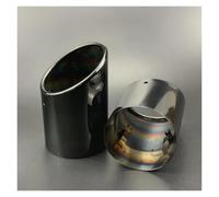 Silenziatore Per Q7 4L SQ7 2007-2015 Auto 2 pezzi/lotto in acciaio inossidabile per auto scarico dritto tubo di scarico punte copertura custodia marmitta di scarico(Nero)