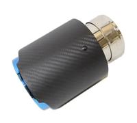 Silenziatore Per Scarico In Fibra Di Carbonio Opaco Per Auto Silenziatori Universali Dritti In Acciaio Inossidabile Blu Dimensioni Multiple Tubo Di Scappamento(60MM IN 89MM OUT)