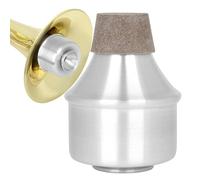 Silenziatore per tromba, sordina in sughero, sordina per tromba, in lega di alluminio, accessorio leggero per tromba, per il silenzio per jazz classico e principianti