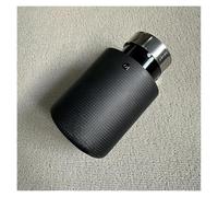 Silenziatore Per Tubo Di Scarico Con Punta Marmitta In Fibra Di Carbonio Opaca Per Auto Ugello Universale A Crimpare In Acciaio Nero Terminale Di Coda(ID 57mm-OD 89mm)