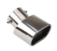 Silenziatore per Tubo di Scarico in Acciaio Inossidabile, Terminale di Scarico per Auto Terminale di Scarico per Auto Modificato Bocca Quadrata Tubo Singolo Griglia Tubo di Scappamento per 63 mm
