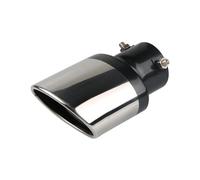 Silenziatore Per Tubo Di Scarico Per Auto, Curva In Acciaio Inossidabile/tipo Dritto, Punta Per Tubo Di Scarico Posteriore Tubo Di Scappamento(Silver black Straight)