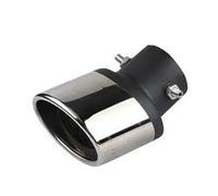 Silenziatore Per Tubo Di Scarico Per Auto, Curva In Acciaio Inossidabile/tipo Dritto, Punta Per Tubo Di Scarico Posteriore Tubo Di Scappamento(Silver black Curved)
