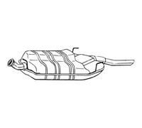 IZAWIT 43.004 Marmitta per SAAB 9-3 (YS3D) 9-3 Cabriolet (YS3D) 900 II Cabriolet
