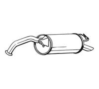 Silenziatore posteriore BOSAL 228-475