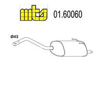 SILENZIATORE POSTERIORE FIAT 500 C - PANDA - FORD KA MTS PER 46817652