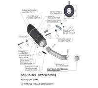 Silenziatore posteriore LeoVince copertura silenziatore carbonio 180mm