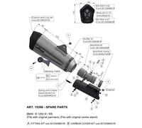 Silenziatore posteriore LeoVince LV-12 in acciaio inox destro per BMW R 1250 R
