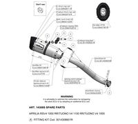 Silenziatore posteriore LeoVince S10059 / S10060 Ø 60mm 270mm destro