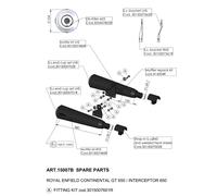 Silenziatore posteriore LeoVince S10392 nero Ø 39,7mm 380mm lato destro