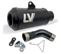 Silenziatore posteriore LeoVince SLIP-ON SBK LV-10 FULL BLACK, acciaio inossidabile nero, con omologazione per Kawasaki Z 900