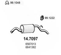 SILENZIATORE POSTERIORE MARMITTA FORD ESCORT V 1.4 90- 52KW 71CV