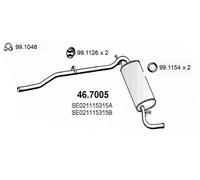 SILENZIATORE POSTERIORE MARMITTA SEAT IBIZA I 1.2 84- 47KW 64CV