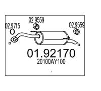 Silenziatore Posteriore Mts 01.92170