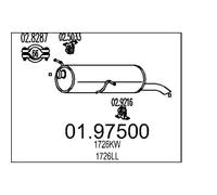 Silenziatore Posteriore Mts 01.97500