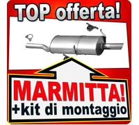 Silenziatore Posteriore per BMW 3 (E46) 316 318 Familiare 3-volumi Cabrio Coupe