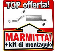 Silenziatore Posteriore per FIAT GRANDE PUNTO (199) OPEL CORSA D 1.4 con cromo