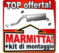 Silenziatore Posteriore per Fiat Punto Evo 1.4 16V 105CV 2009-2012 Marmitta