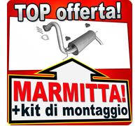 Silenziatore Posteriore per MITSUBISHI PAJERO PININ 2.0D 129CV LWB Marmitta