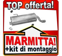 Silenziatore Posteriore per PEUGEOT 206 1.1 60PS 1.4 1.6 90/110 PS Marmitta
