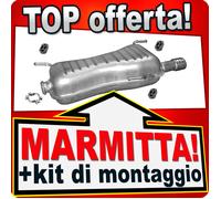Silenziatore Posteriore per PEUGEOT 306 1.8 16V 2.0 2-Volumi 1993-2002 Marmitta