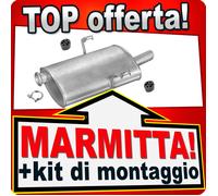 Silenziatore Posteriore per PEUGEOT 406 1.6 1.8 3-Volumi 1995-2003 Marmitta