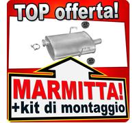 Silenziatore Posteriore per PEUGEOT 406 2.0 97/101 kW 3-Volumi 1995-2004