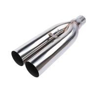 Silenziatore Punta Scarico Installazione Universale Da Saldare Con Doppia Punta Di Scarico Da 19 Pollici Per Auto SUV Camion E Camioncini(54mm-76mm-483mm)