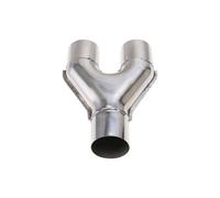 Silenziatore Raccordo universale a Y per scarico automobilistico, connettore per tubo di scarico in acciaio inossidabile, raccordo a T Tubo scarico modificato(63mm-57mm)