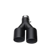 Silenziatore Scarico 1Pc Doppio Di Scarico Della Marmitta Per Auto In Acciaio Inossidabile Nero Opaco Ugello Tipo U Universale Terminale Scarico Universale(Right ID63MMOD101MM)