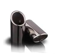 Silenziatore Scarico 2 Pezzi Terminali di Scarico Cromati in Acciaio Inox per Auto, Terminali di Scarico Posteriori per A4 B8 A4L Q5 2009-2012 Punta Scarico(2 PCS-Black)