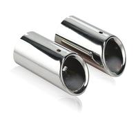 Silenziatore Scarico 2 Pezzi Terminali di Scarico Cromati in Acciaio Inox per Auto, Terminali di Scarico Posteriori per A4 B8 A4L Q5 2009-2012 Punta Scarico(2 PCS-Sliver)