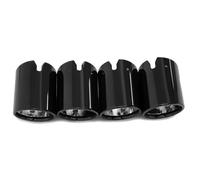 Silenziatore Scarico 4 Pezzi/Lotto Terminale di Scarico per Auto Cromato Nero Finitura di Scarico per BMW F80 per M3 F82 F83 per M4 Competizione Punta Scarico(Nero)